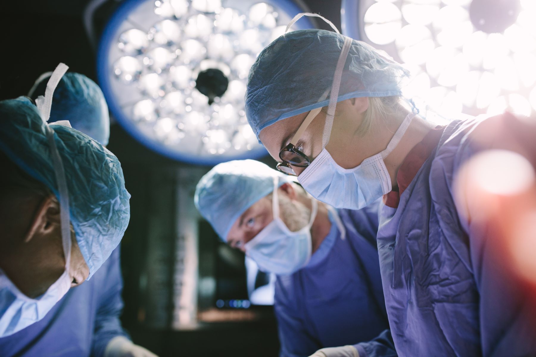 Surgeon performing surgery