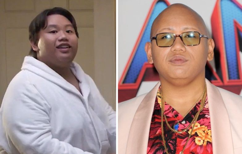 Jacob Batalon in a wig vs Jacob Batalon bald