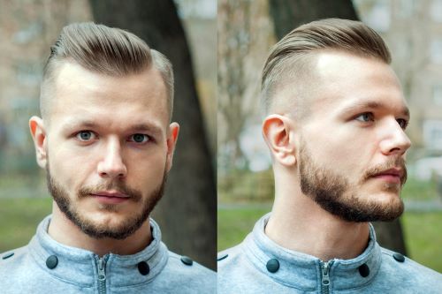high fade hairstyle to cover up hair loss