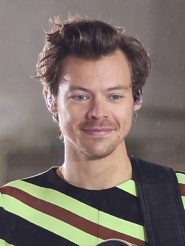 Harry Styles with an M-shaped hairline