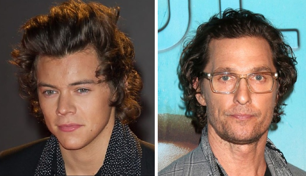 Harry Styles bro flow haircut for balding crown