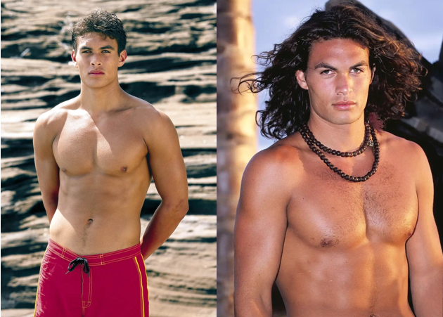 Jason Momoa&rsquo;s beardless early years, in Baywatch Hawaii