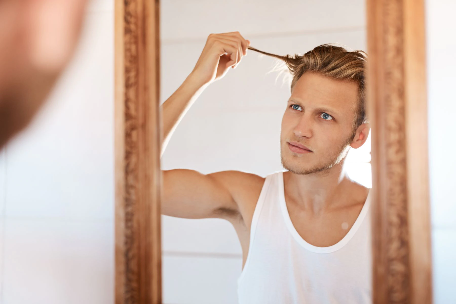 Man looking to grow hair faster