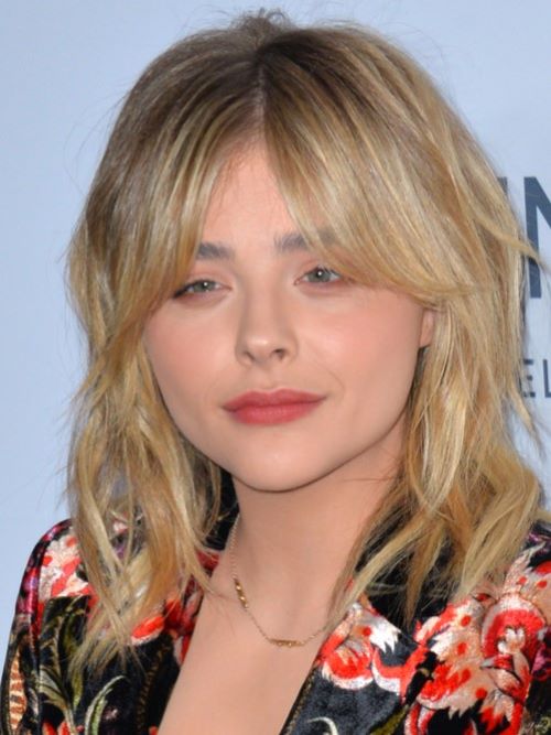 Chloe Grace Moretz with curtain bangs