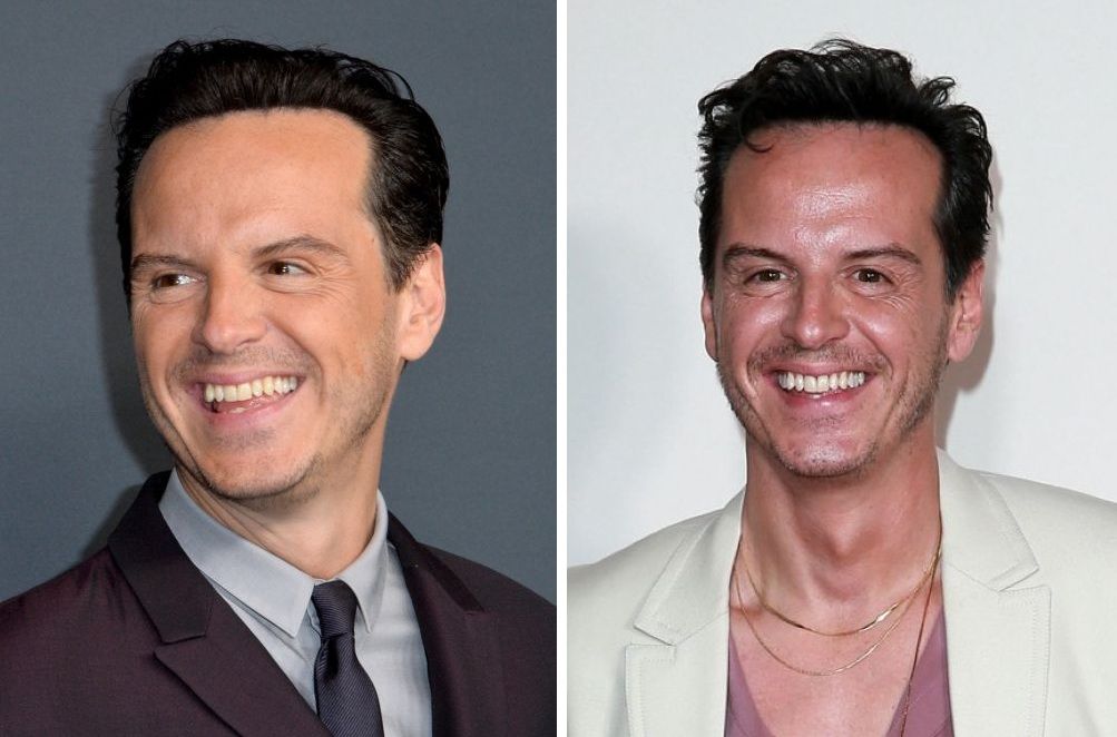 Andrew Scott in 2019 (left) and 2023 (right)
