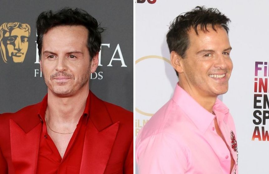 Andrew Scott in 2024 (left) and 2025 (right)
