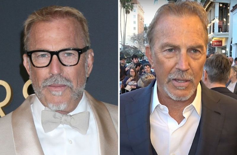 Kevin Costner aged 69 (left) and 70 (right)