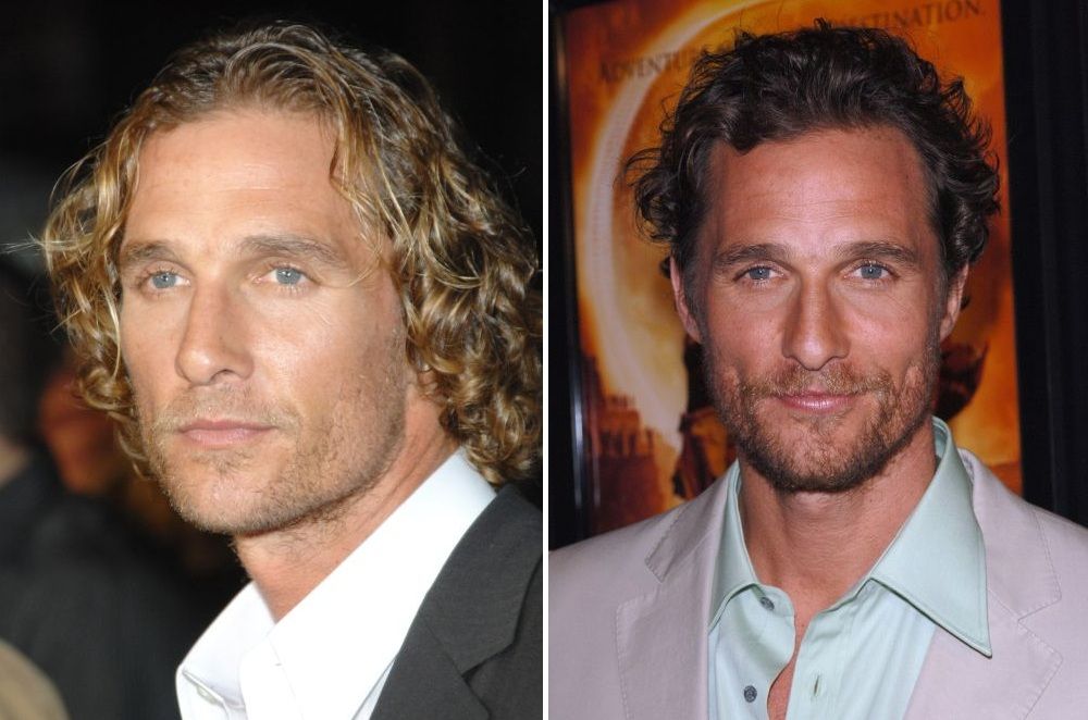 Matthew McConaughey in 2005 (left) and 2006 (right)
