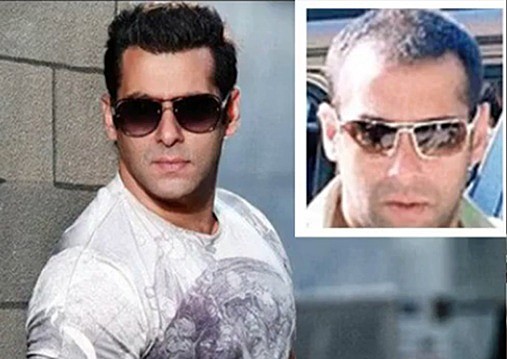 Salman Khan before and after his hair transplant