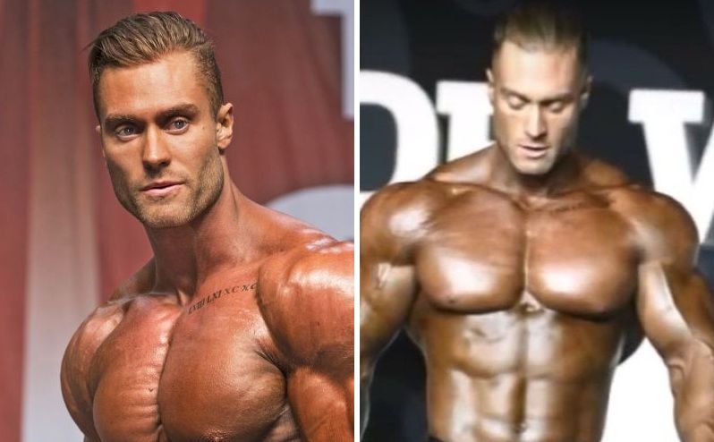 Chris Bumstead in 2017 and 2018