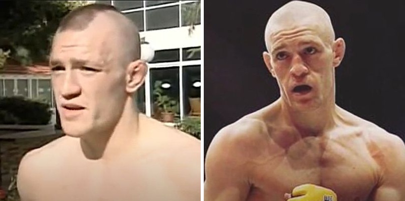 Conor McGregor in 2011 (left) and 2012 (right)
