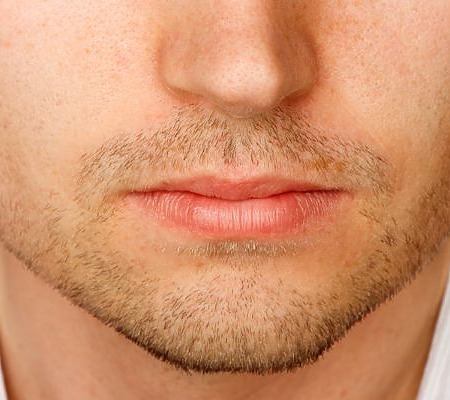 man with 5 o'clock shadow