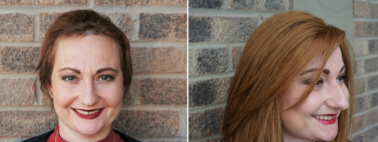 before and after wig, hairpiece, or hair system